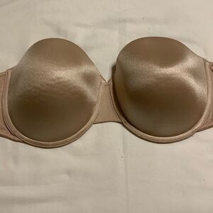 Dreamfit Size 44D Nude strapless underwire/push-up bra (straps not included)